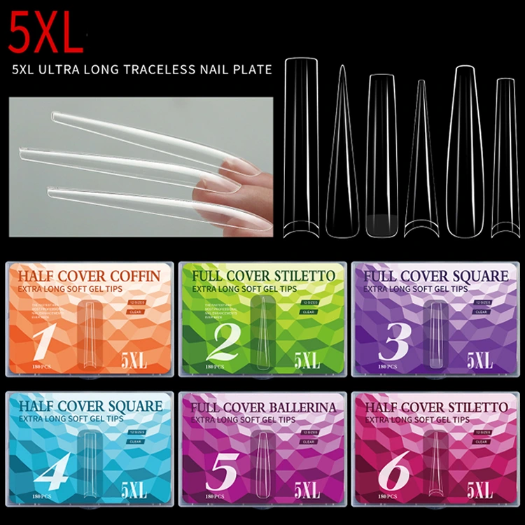 5xl ultra długie końce paznokci