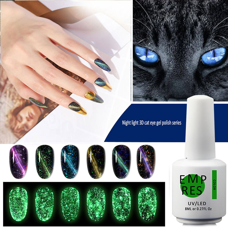 Glow in the Dark 3D Cat Eye Gel Poliska